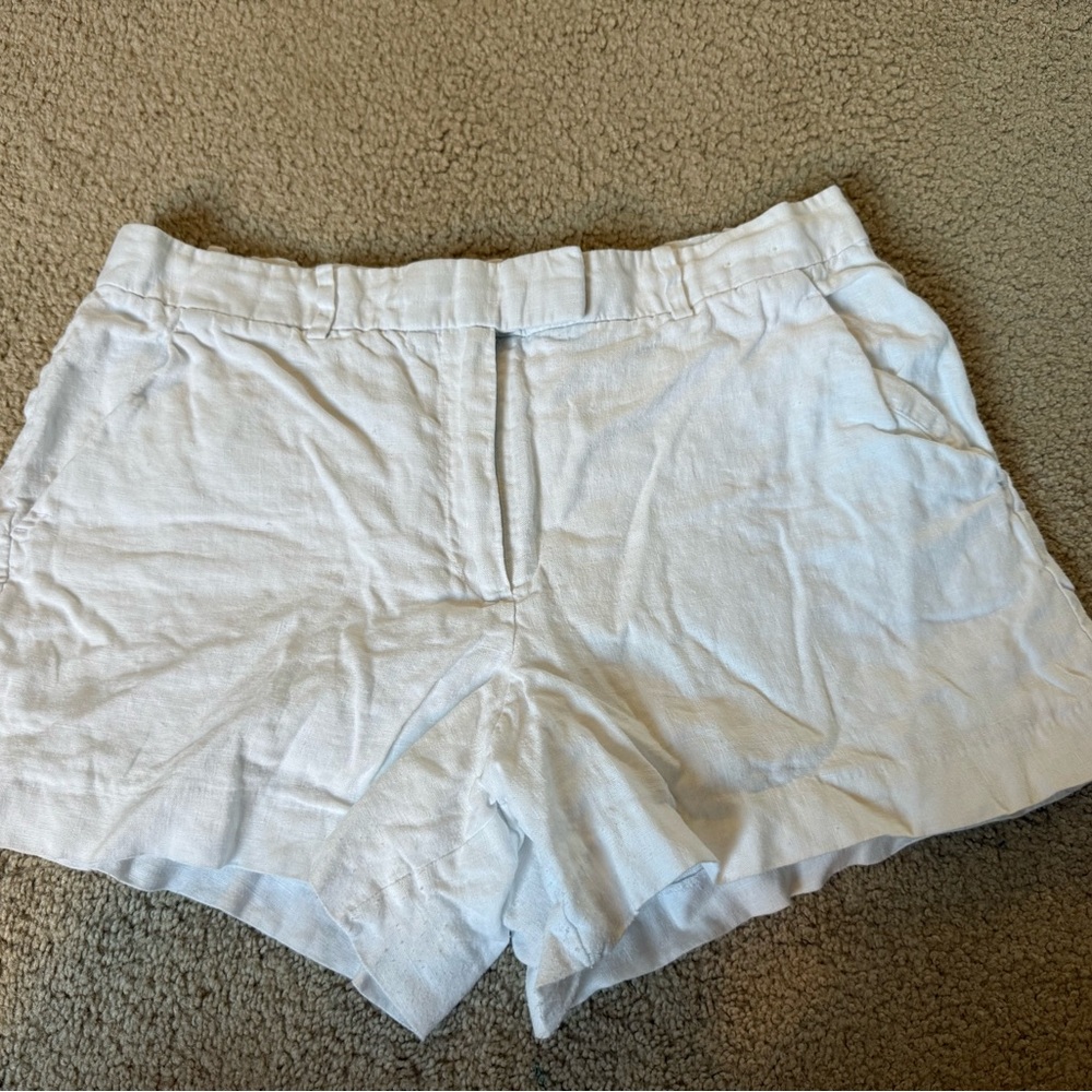 Abercrombie Women's White Linen Shorts SZ 31